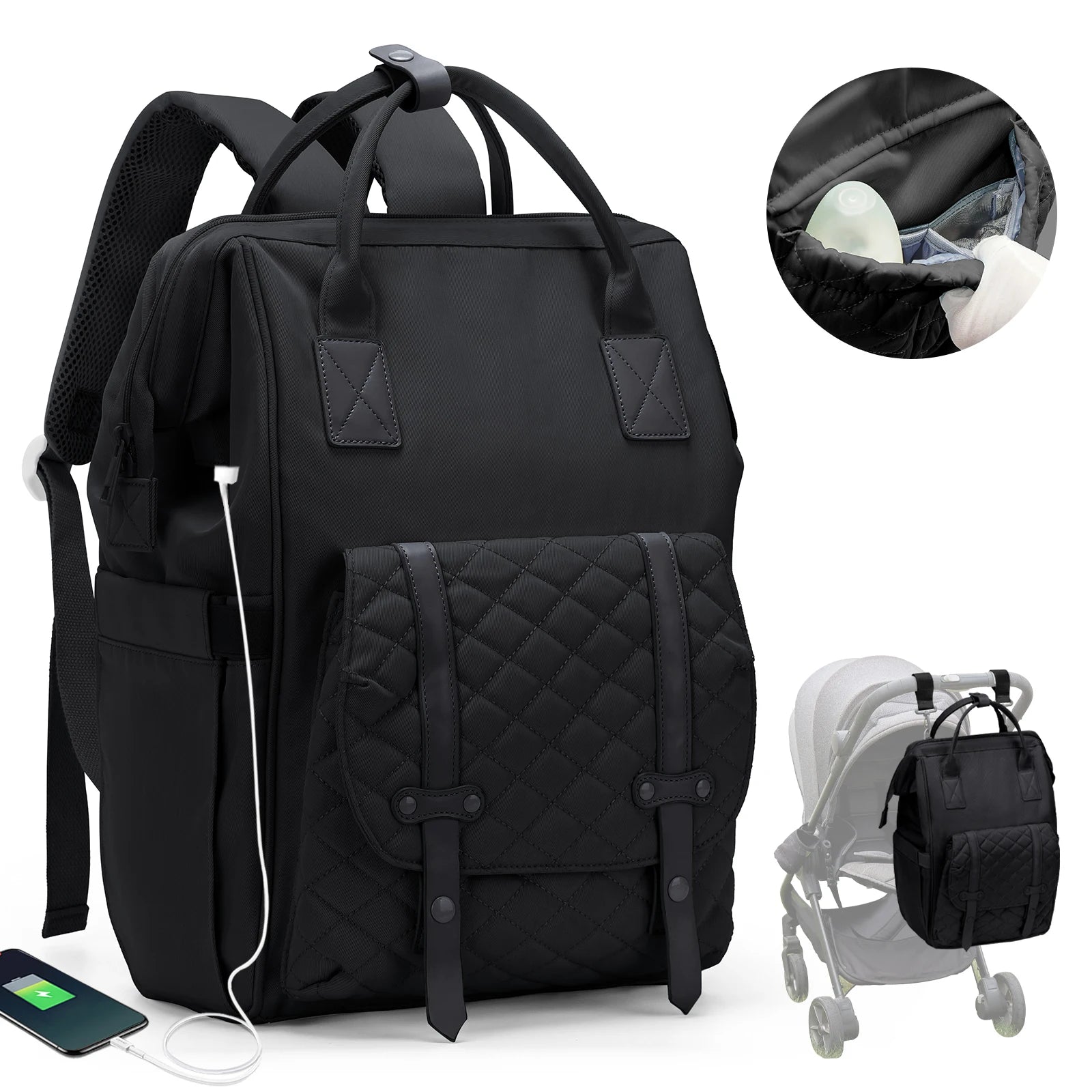 Sac à langer noir