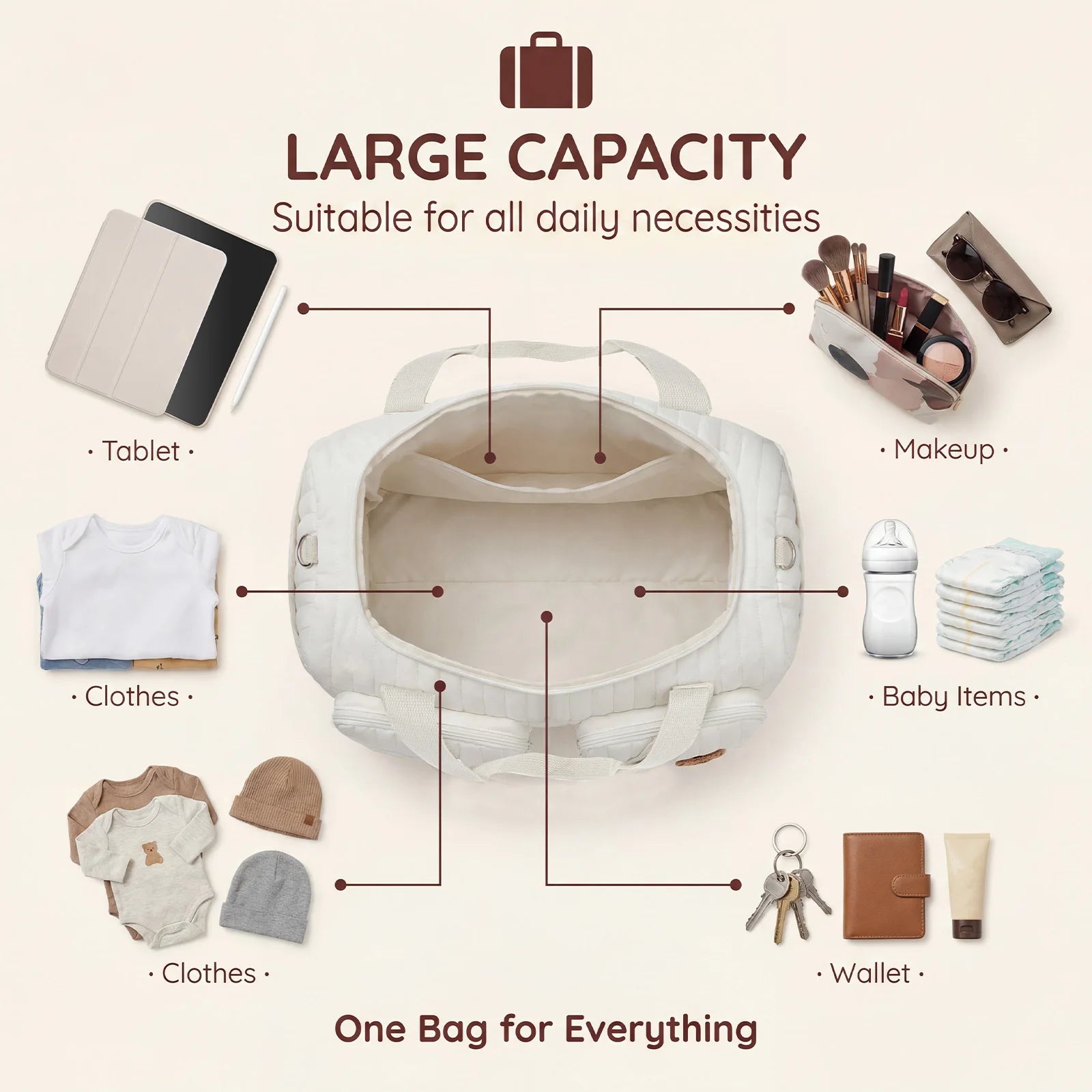 Sac à langer gaz de coton