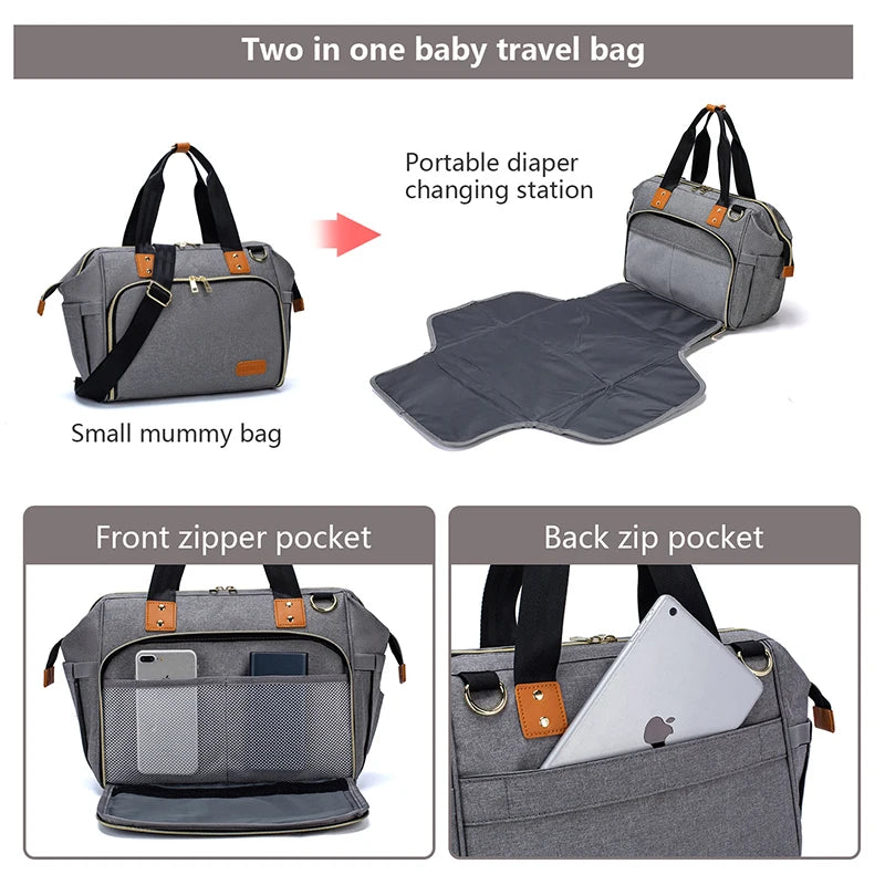 Sac à langer avec station de change
