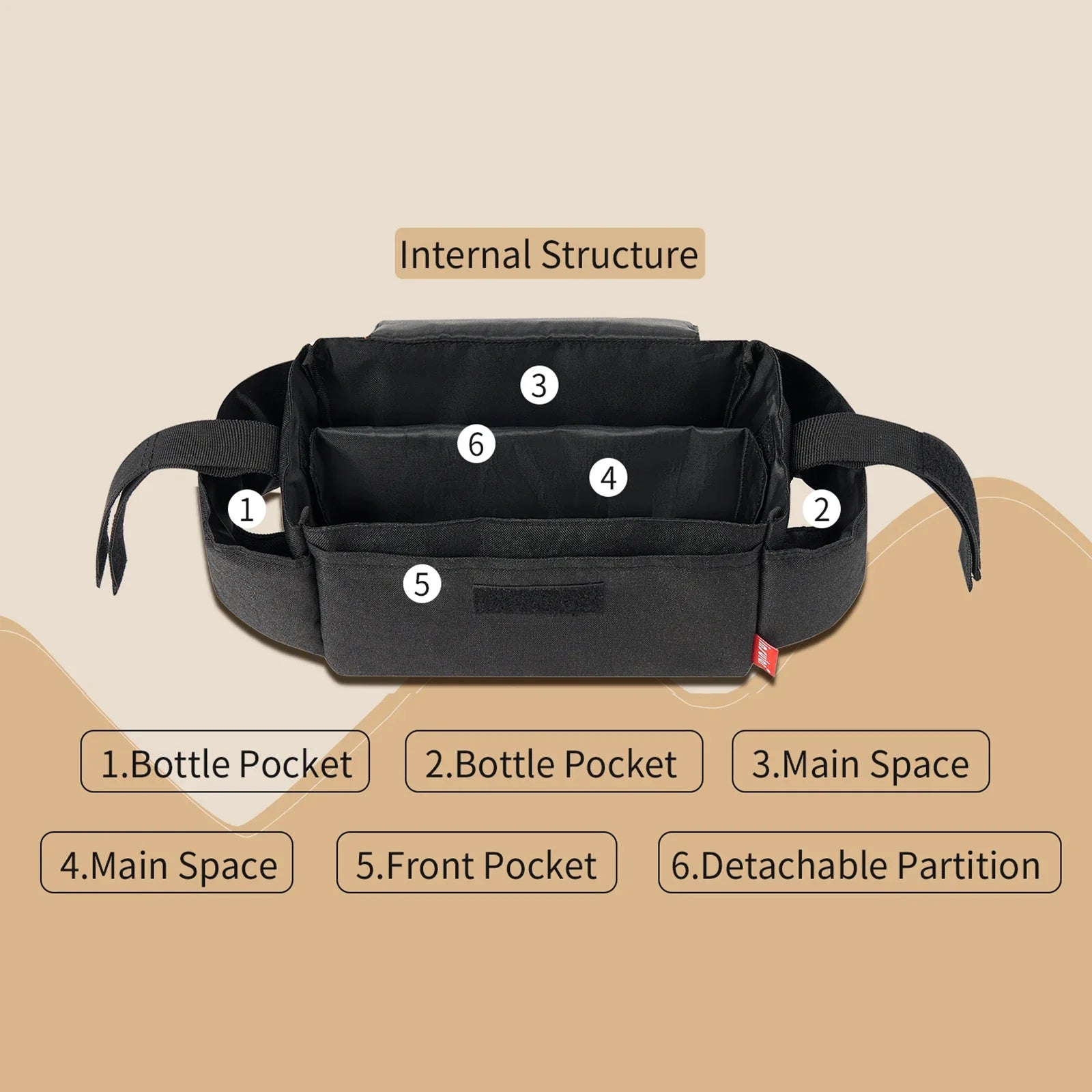 Petit sac à langer poussette