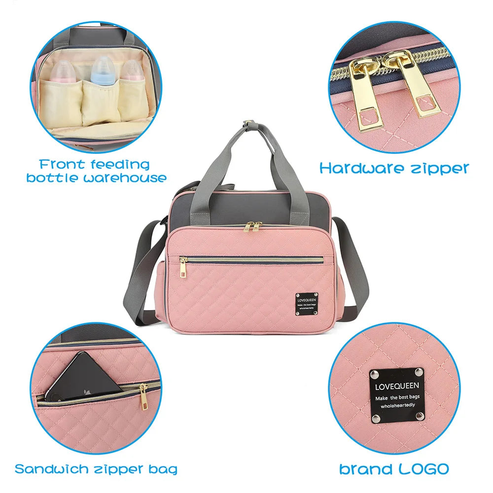 Sac à langer rose