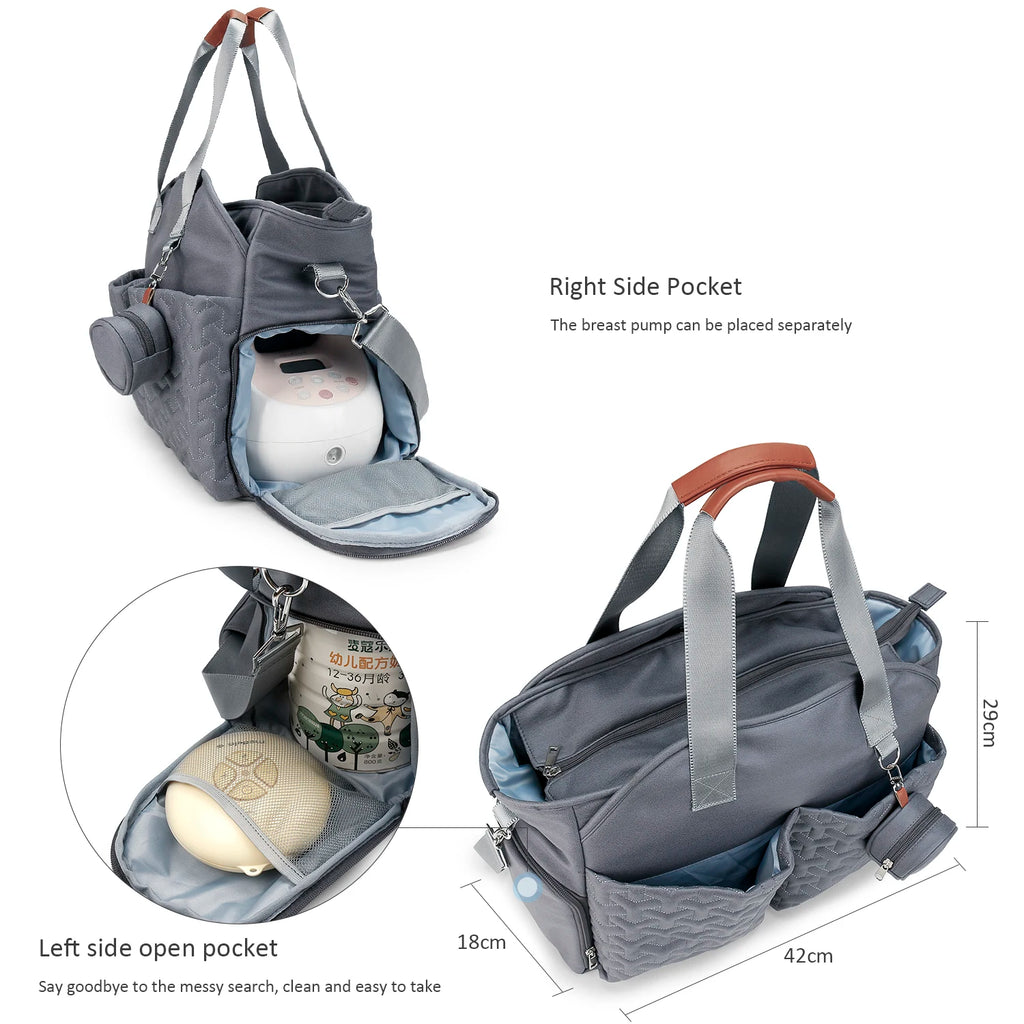 Sac à langer gris