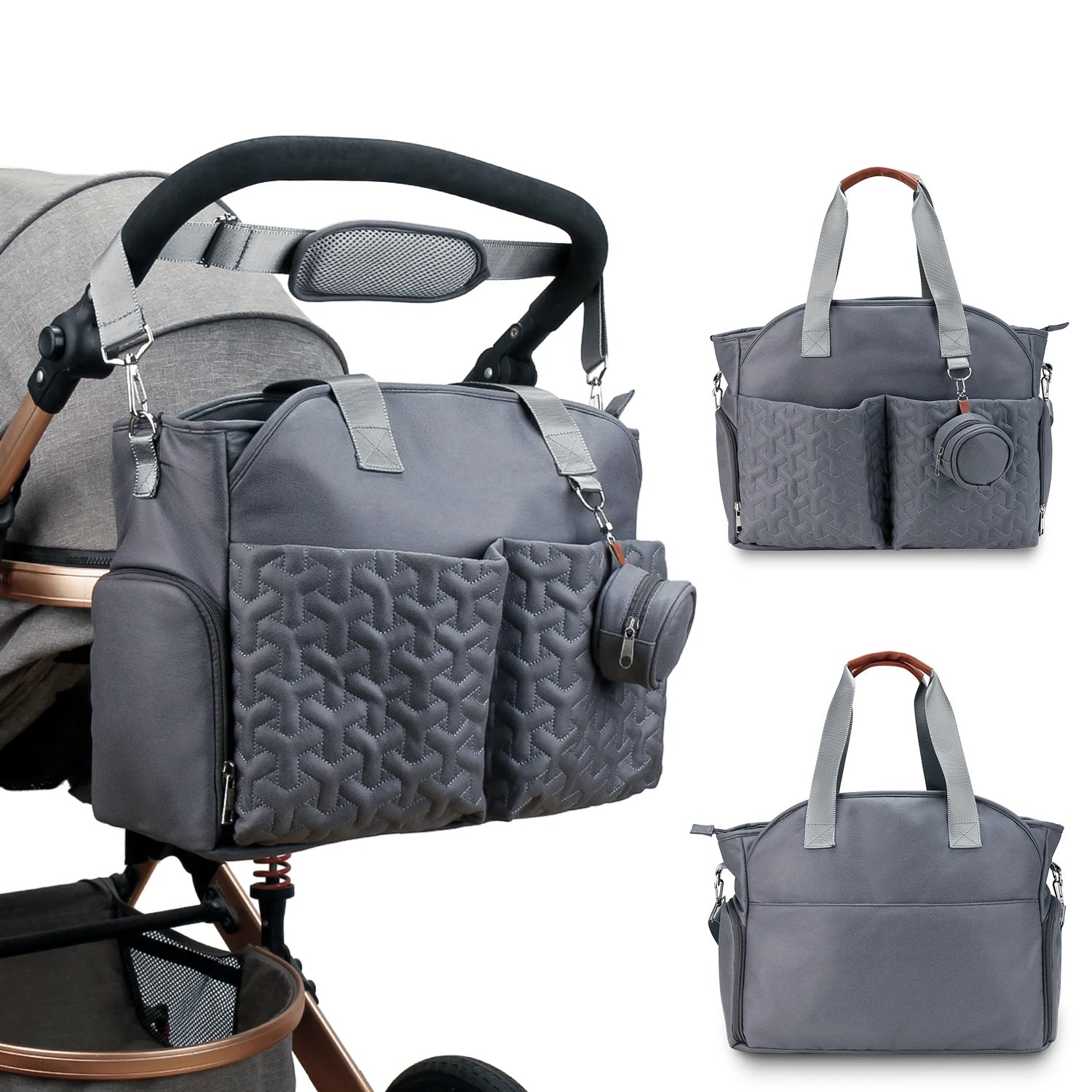 Sac à langer gris