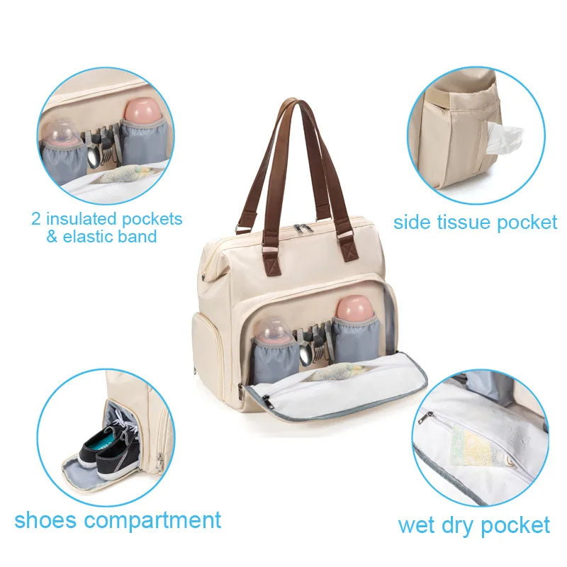Sac à langer taupe