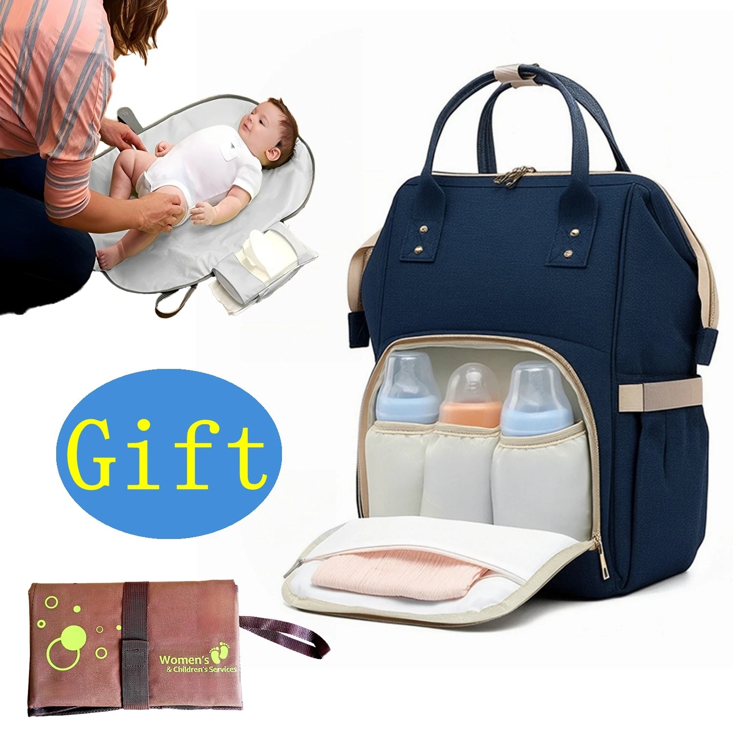 Sac à dos à langer avec matelas