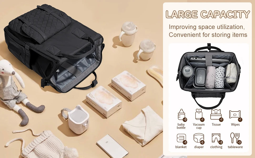 Sac à langer noir