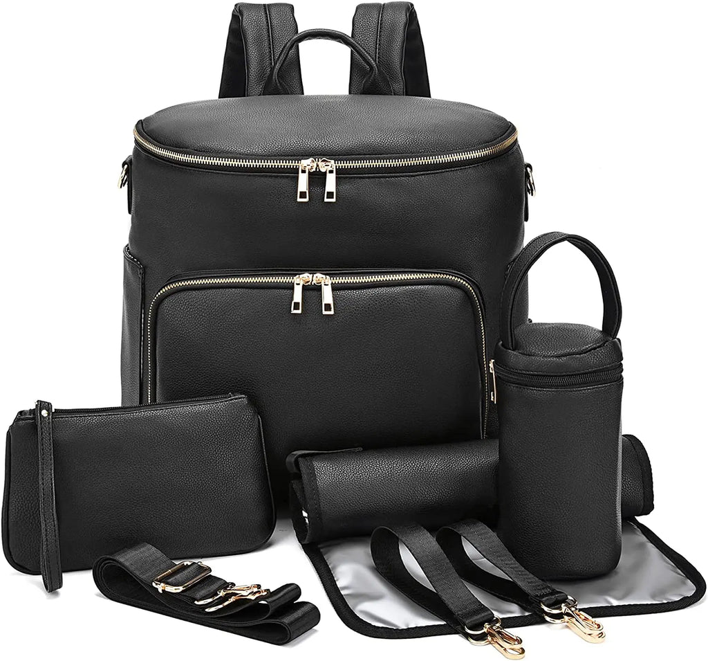 Sac à langer effet cuir