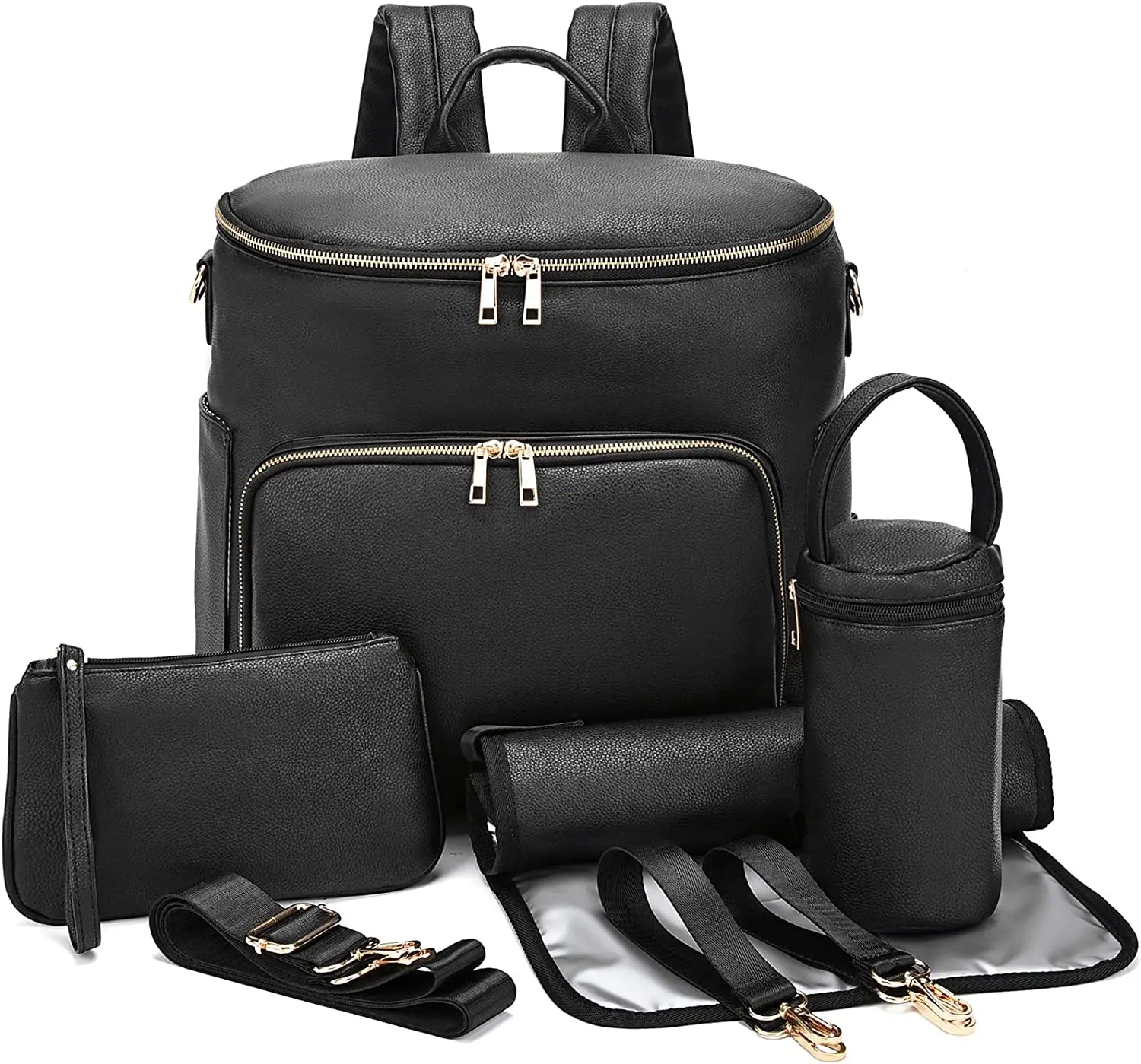 Sac à langer effet cuir