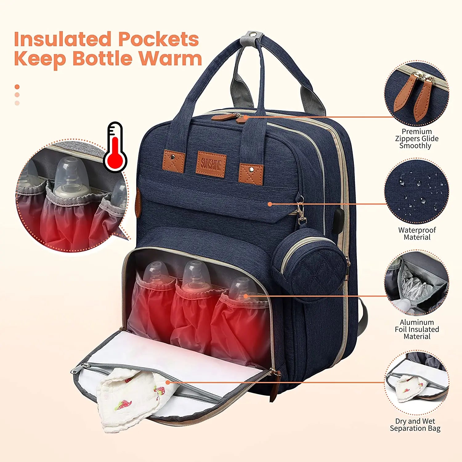 Sac à langer transformable
