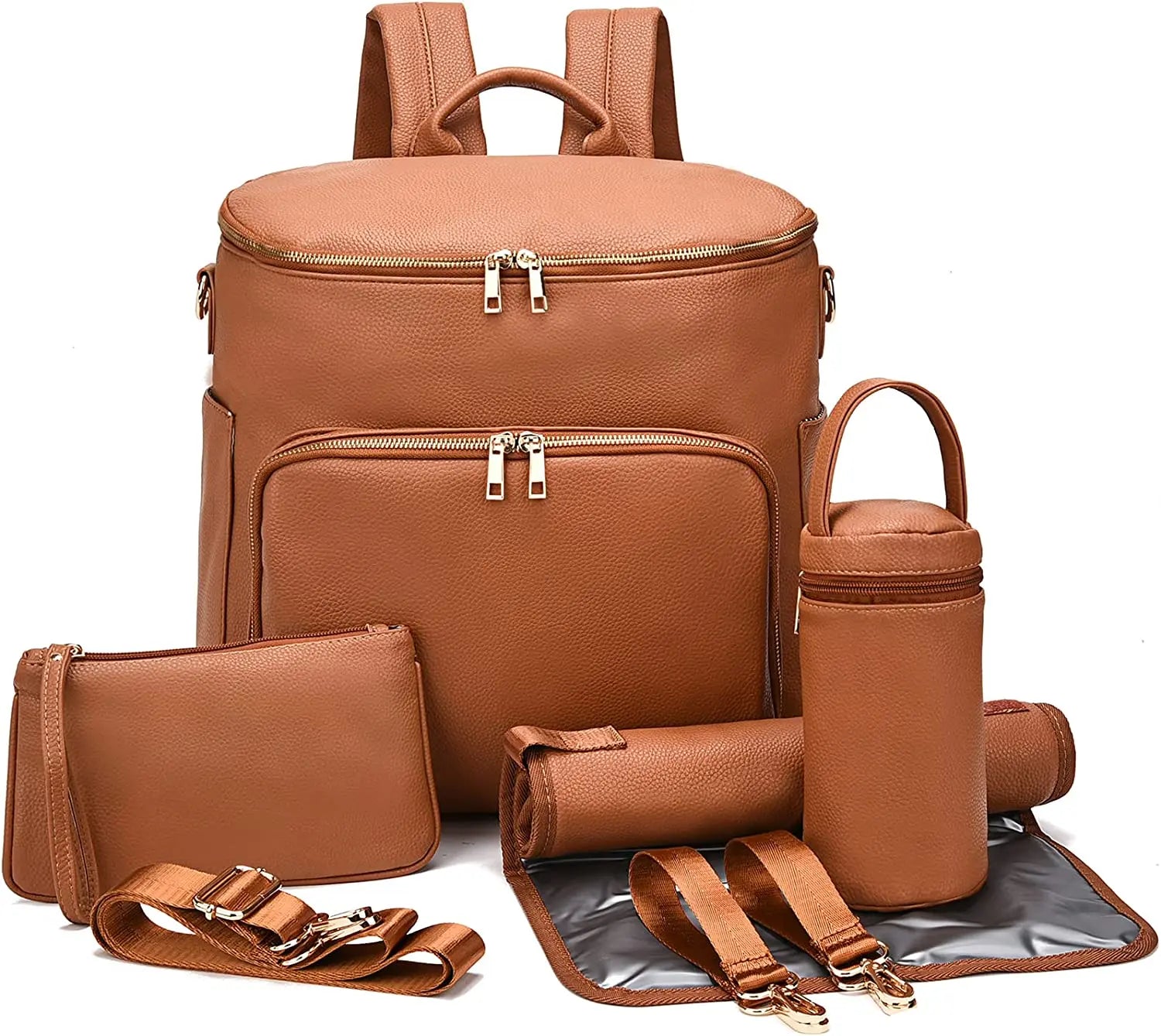 Sac à langer en cuir