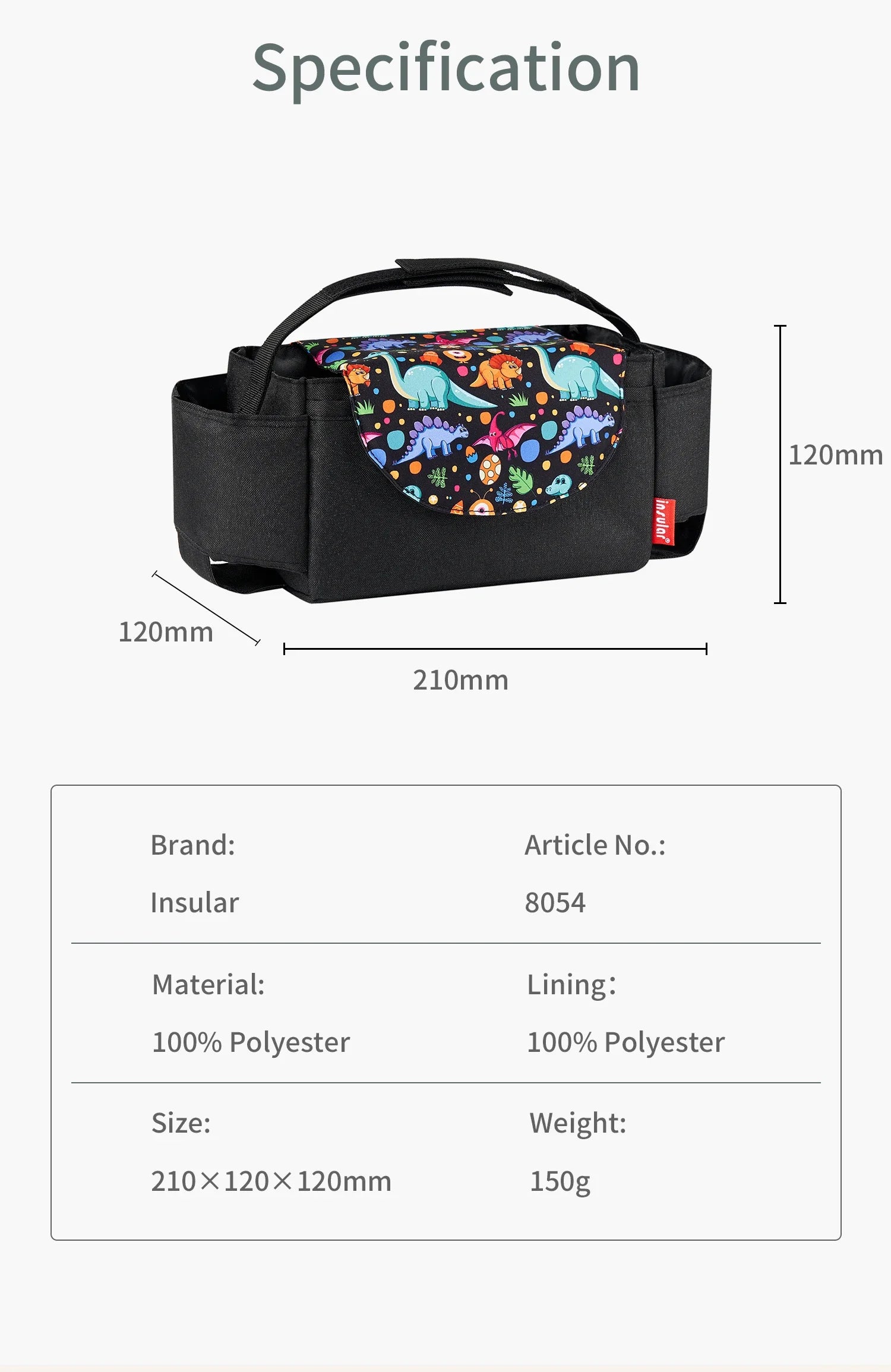 Petit sac à langer poussette